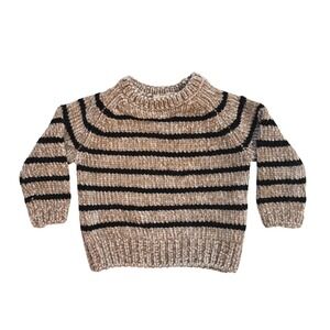 Rylee + Cru Striped Chenille Knit Pullover Sweater Baby 6-12 Months
